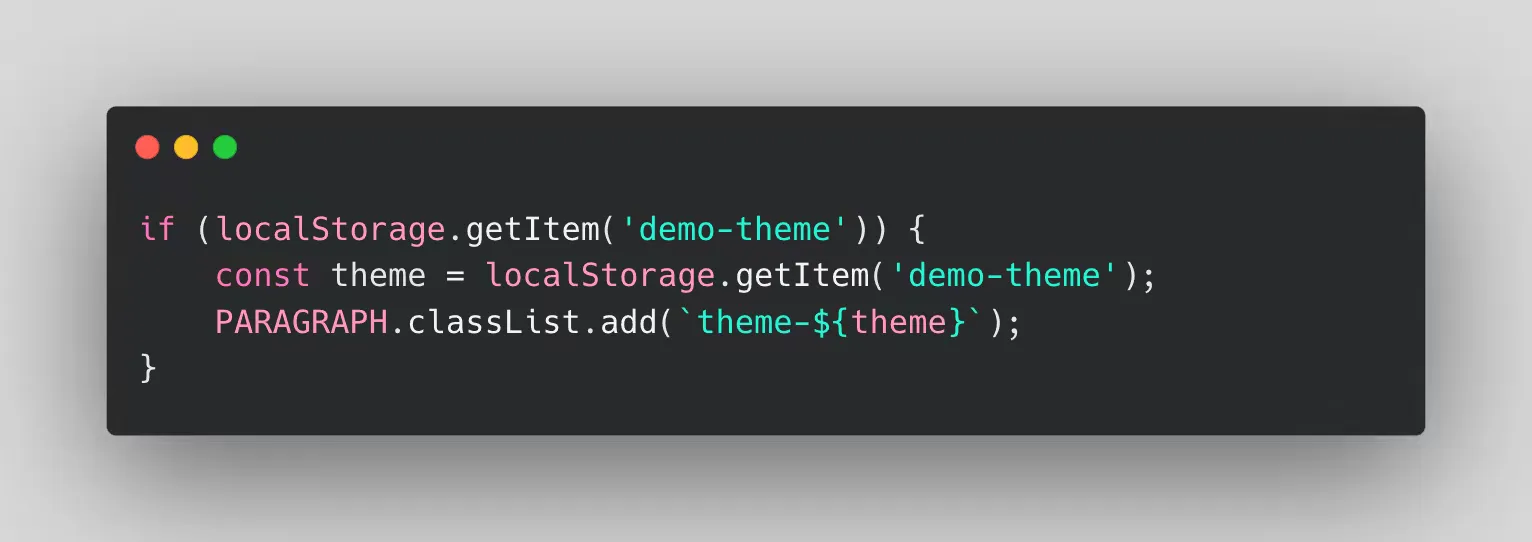 Screenshot of JavaScript code
